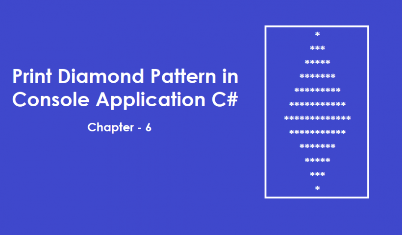Print Diamond Pattern in Console App C# using stars
